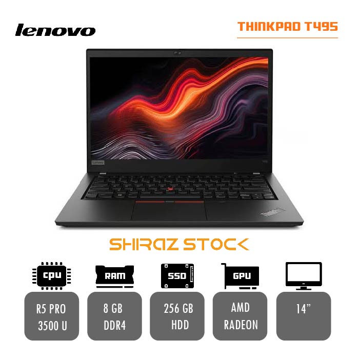 لپ تاپ استوک -LENOVO THINKPAD T495| R5 PRO-3500U | 8GB-DDR4 | 256GB-SSD| 14"