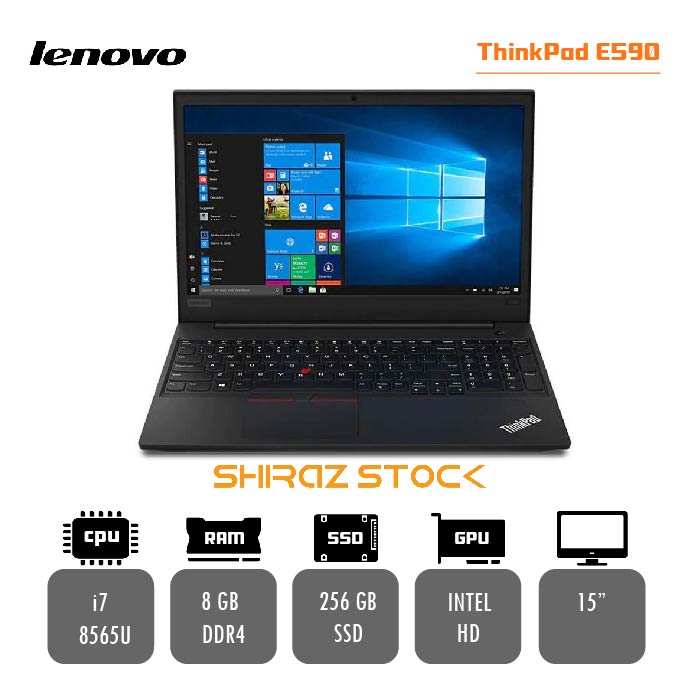  لپ تاپ استوک "LENOVO ThinkPAD E590 | i7-8565U| 8GB-DDR4 |256GB-SSD | 14