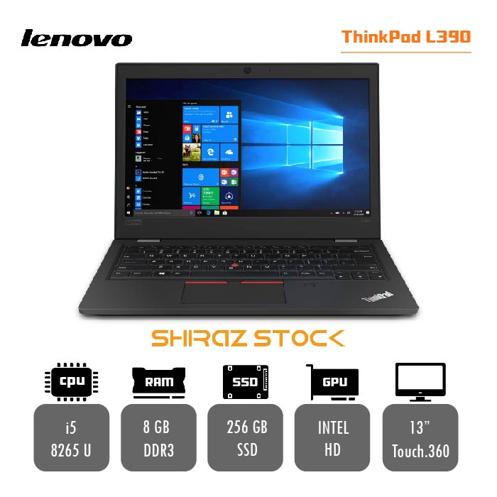 لپ تاپ استوک "LENOVO ThinkPad L390 | i5-8256U |8GB-DDR4 | 256GB-SSD-M2 | 13