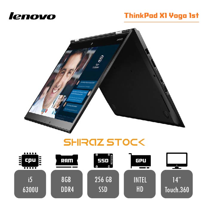 لپ تاپ استوک LENOVO ThinkPad X1 YOGA 1ST | i5-6300U | 8GB-DDR4 | 256GB-SSD-M2 | 14" TOUCH.360