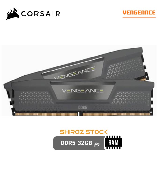 رم کامپیوتر کورسیر دو کاناله مدل VENGEANCEفرکانس 6000 مگاهرتز 32 گیگابایت DDR5 | اپن باکس 