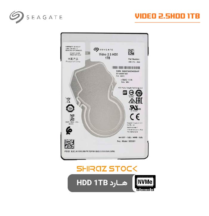 حافظه اچ دی دی سیگیت یک ترابایت مدل video 2.5 st1000vt001