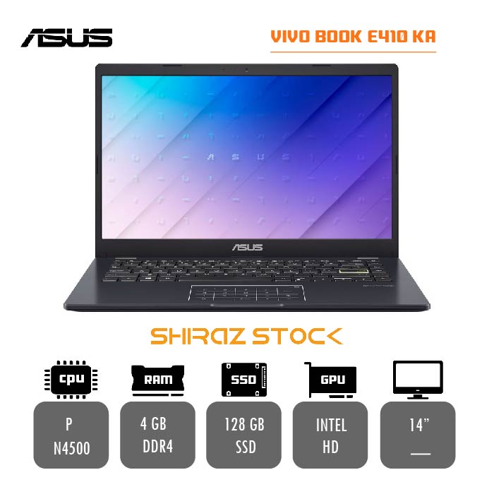 لپ تاپ استوک "ASUS VIVO BOOK E410 KA |PANTUM-N4500| 4GB-DDR4 | 128-SSD | 14 لپ تاپ استوک "ASUS VIVO BOOK E410 KA |PANTUM-N4500| 4GB-DDR4 | 128-SSD | 14
