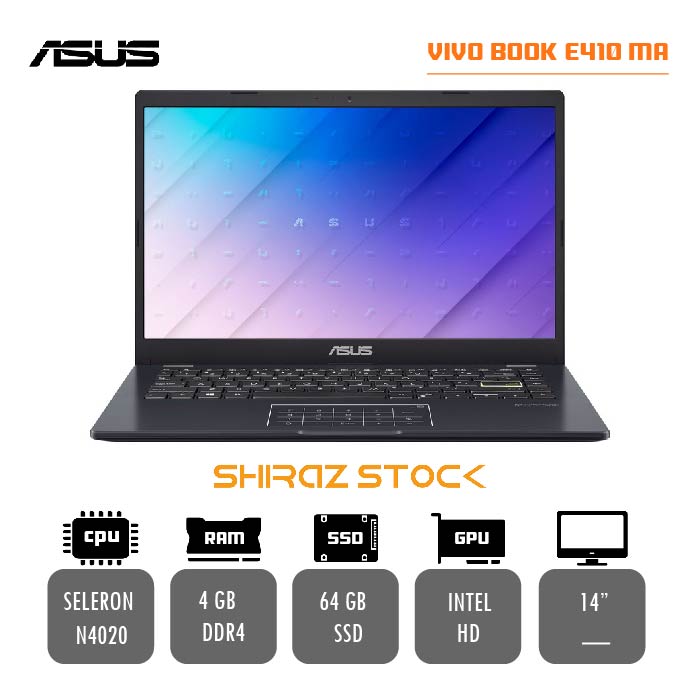 لپ تاپ استوک "VIVO BOOK E410 MA |CELERON-N4020|4GB-DDR4|64-SSD|14