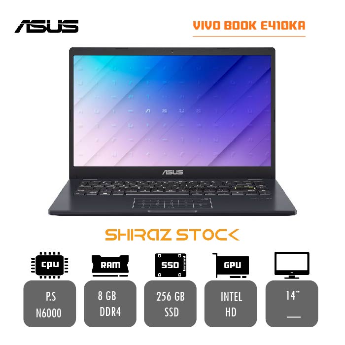 لپ تاپ استوک "ASUS VIVO BOOK E410KA | Pentium Silve-N6000| 8GB-DDR4 | 256-SSDM.2 | 14