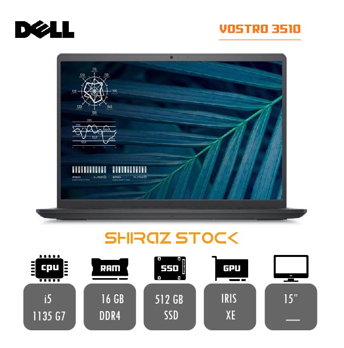 لپ تاپ استوک "DELL VOSTRO 3510 | i5-1135G7 | 16GB-DDR4 | 512-SSDm.2 | 15 