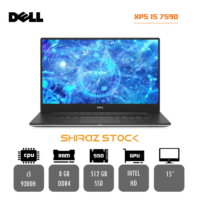 لپ تاپ استوک "XPS 15 7590 | i5-9300H | 8GB-DDR4 | 512GB-SSDm.2 | 15