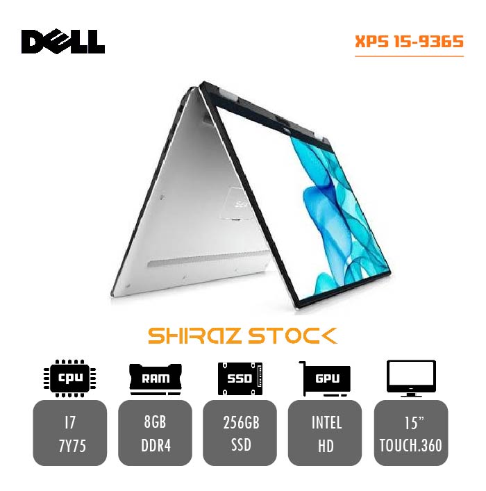 لپ تاپ استوک "Dell XPS 15-9365 | i7-7Y75 | 8GB-DDR4 | 256GB-SSD | 13-TOUCH.360