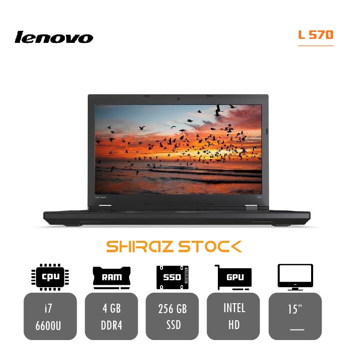 لپ تاپ استوک "LENOVO ThinkPad L570| i7-6600U | 4GB-DDR4 | 256GB-SSD | 15