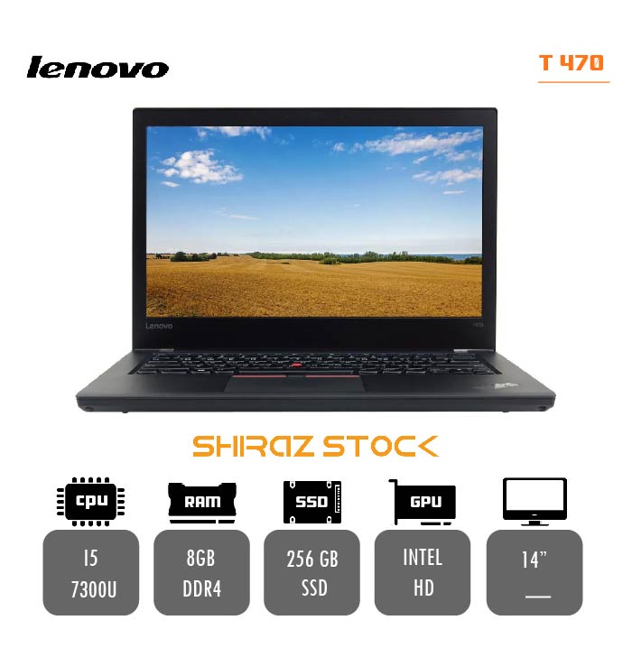 لپ تاپ استوک "LENOVO ThinkPad T 470 | i5-7300U | 8GB-DDR4 | 256GB-SSD | 14