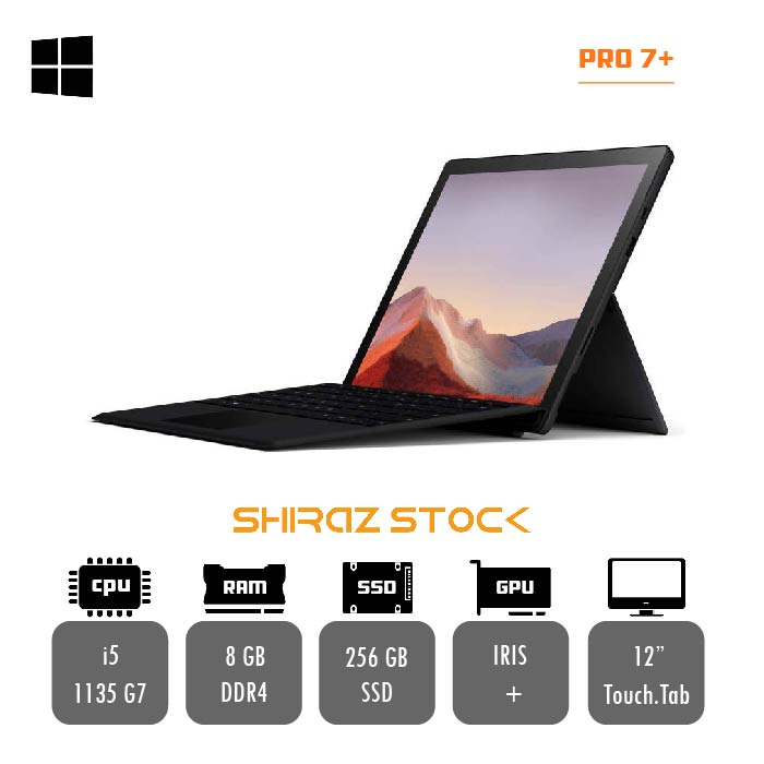 تبلت استوک مایکروسافت سورفیس پرو7پلاسMicrosoft Surface Pro 7 PLUS| i5-1135G7 |8GB|256GB|IRIS| 13"LTE