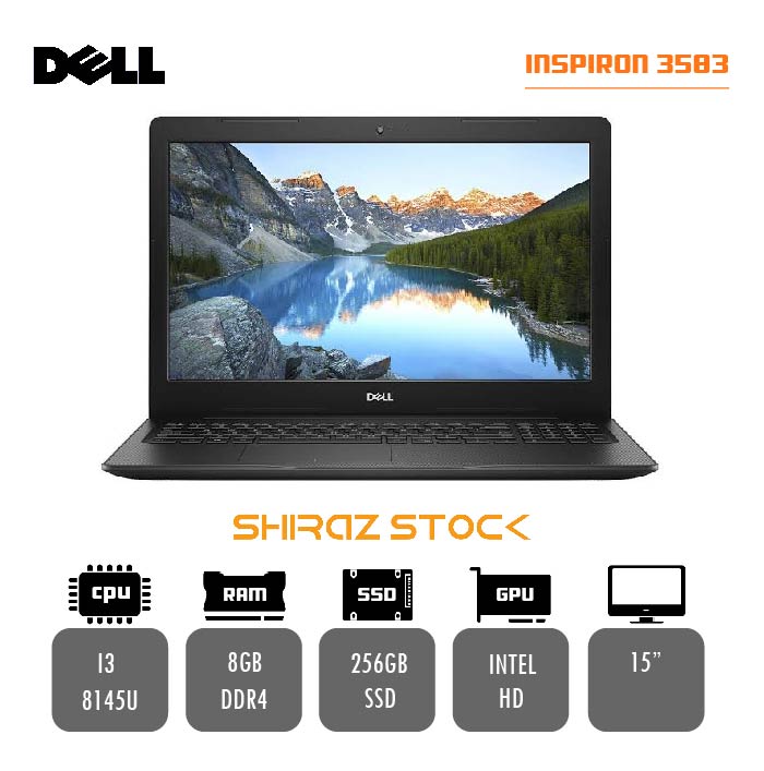 لپ تاپ استوک DELL INSPIRON 3583 | i3-8145U | 8GB-DDR4 | 256GB-SSD | 15