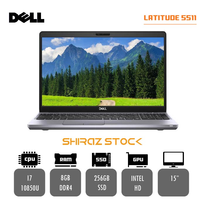 لپ تاپ استوک DELL Latitude 5511 | i7-10850H | 8GB-DDR4 | 256GB-SSD | 15