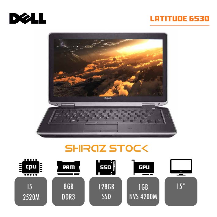  لپ تاپ استوک DELL Latitude 6530 | i5-2520M | 8GB-DDR3 | 128GB-SSD | 15