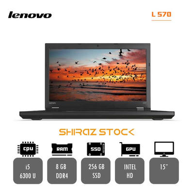 لپ تاپ استوک LENOVO ThinkPad L570| i5-6300U | 8GB-DDR4 | 256GB-SSD | 15 " HD  