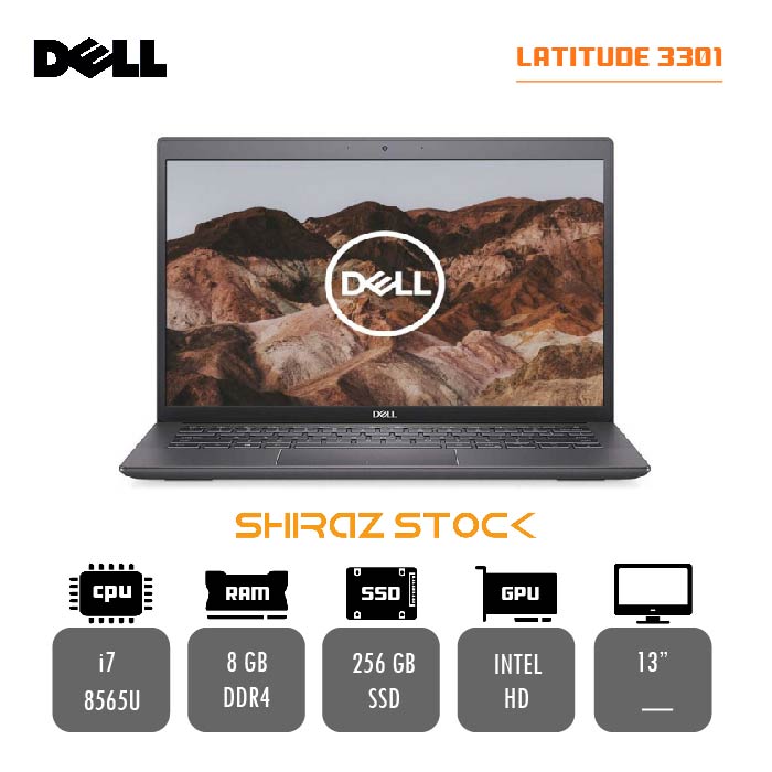 لپ تاپ استوک "DELL Latitude 3301|i7-8565U|8GB-DDR4|256GB-SSD|13