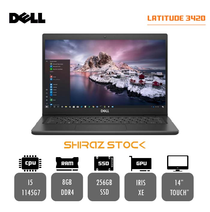 لپ تاپ استوک DELL Latitude 3420 | i5-1145G7 | 8GB-DDR4 | 256GB-SSD | 14-TOUCH