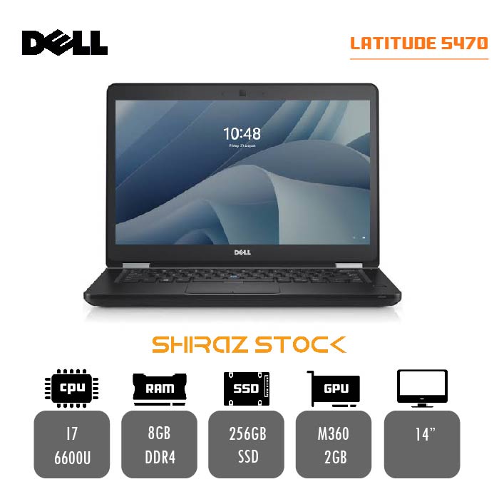 لپ تاپ استوک DELL Latitude 5470 | i7-6600U | 8GB-DDR4 | 256GB-SSD | 14 
