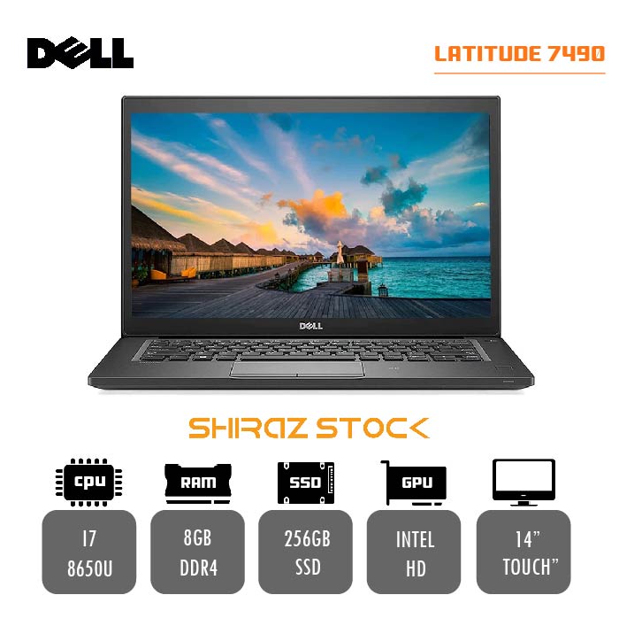 لپ تاپ استوک DELL Latitude 7490 | i7-8650U | 8GB-DDR4 | 256GB-SSD | 14-TOUCH