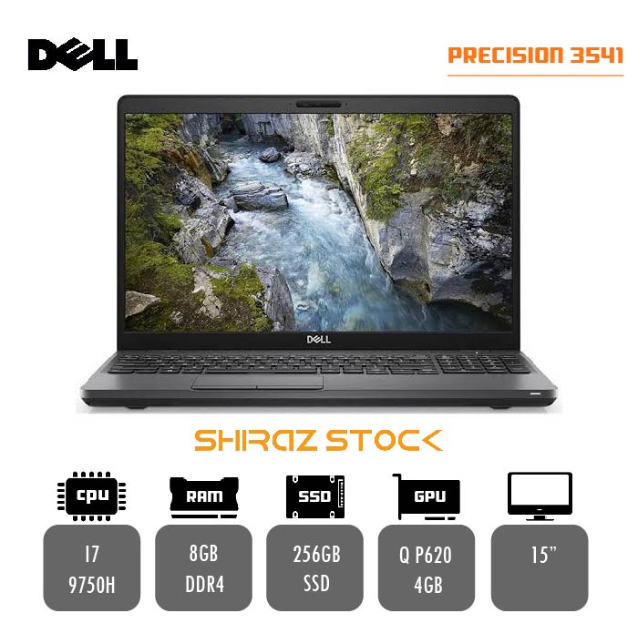 لپ تاپ استوک Dell PRECISION 3541 | i7-9750H | 8GB-DDR4 | 256GB-SSD | NVDIA QUADRO P620 4GB | 15