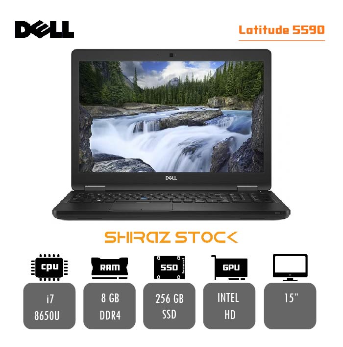 لپ تاپ استوک "DELL Latitude 5590 | i7-8650U | 8GB-DDR4 | 256GB | 15