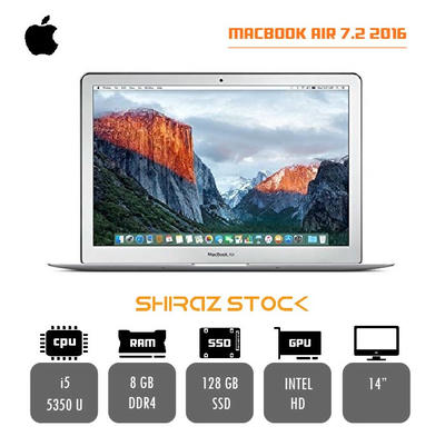 مک بوک استوک "APPLE | MACBOOK AIR 7.2 2016 |i5-5350U|8GB-DDR3|128GB-SSD|14 
