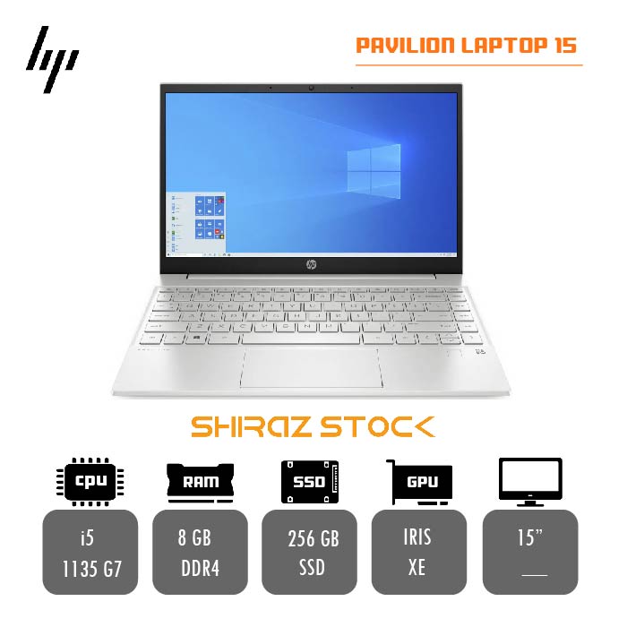 لپ تاپ استوک HP PAVILION LAPTOP 15 | i5-1135G7 | 8GB-DDR4 | 256GB-SSD | 15"TOUCH