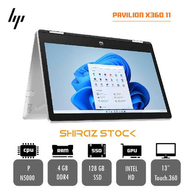 لپ تاپ استوک HP PAVILION X360 11 |PANTUM-N5000|4GB-DDR4|128-SSD|13" TOUCH.360