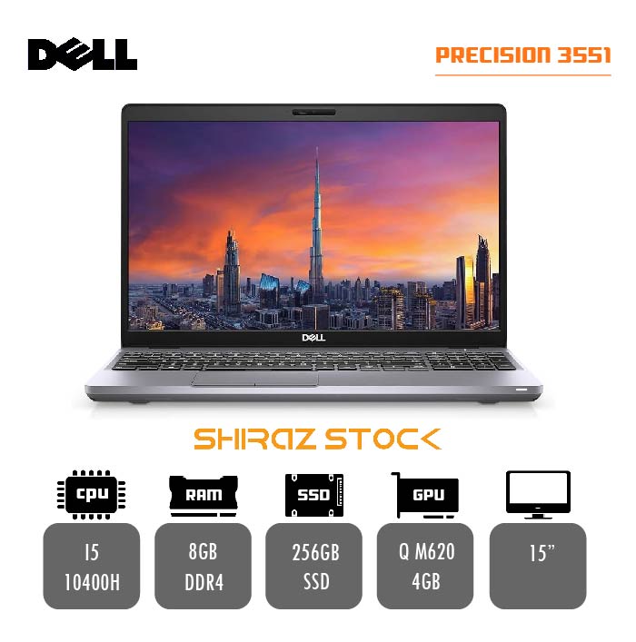 لپ تاپ استوک 15 | Dell Precision 3551  |  i5-10400H | 8GB DDR4 | 256GB-SSD | NVDIA QUADRO M620-4GB