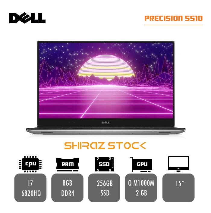 لپ تاپ استوک Dell PRECISION 5510 | i7-6820HQ | 8GB-DDR4 | 256GB-SSD | NVDIA QUADRO M1000M-2GB | 15