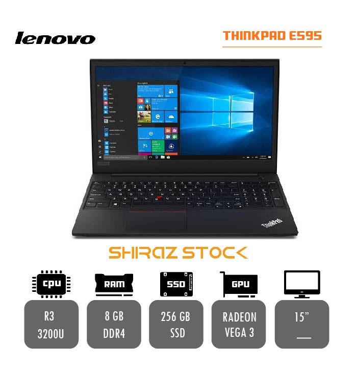 لپ تاپ استوک -LENOVO THINKPAD E595|R3-3200U | 8GB-DDR4 | 256GB-SSD| 15