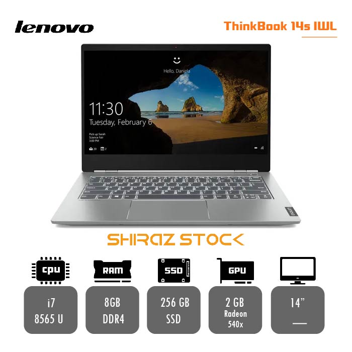  لپ تاپ استوک "LENOVO ThinkBOOK 14s IWL | i7-8565U | 8GB-DDR4 | 256GB-SSD| 2GB-540X | 14