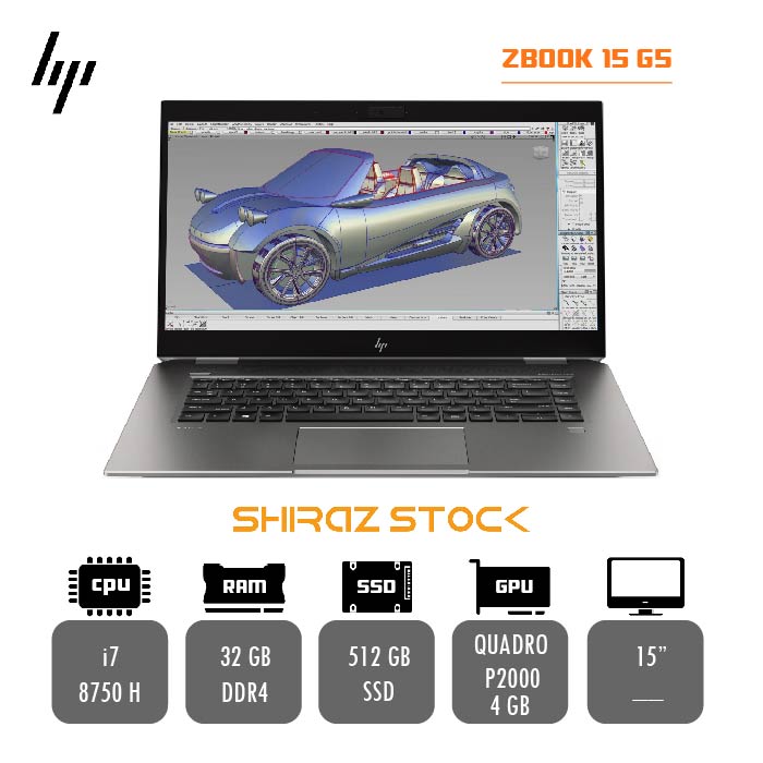 لپ تاپ استوک "HP ZBook 15 G5 |i7-8750H|32GB-DDR4|512GB-SSD|4GB-P2000|15