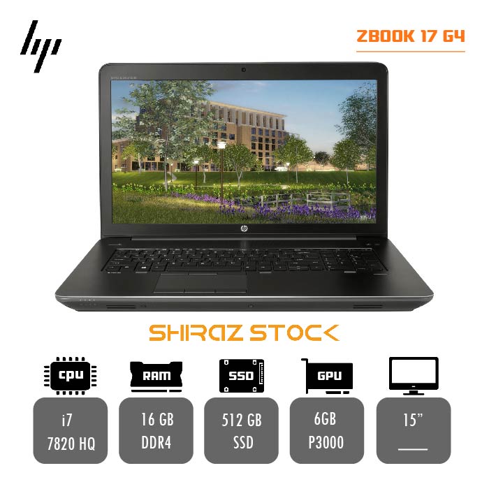 لپ تاپ استوک HP ZBook 17 G4 | i7-7820HQ | 16GB-DDR4 | 512GB-SSD | 6GB-P3000| 17"