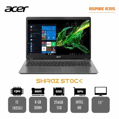 لپ تاپ استوک ACER ASPIRE A315.56 | i5-1035G1 | 8GB-DDR4 | 256GB-SSD | INTEL HD | 15