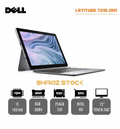 لپ تاپ استوک DELL Latitude 7210 2-in-1 | i5-10310U | 8GB-DDR4 | 256GB-SSD | 12-Touch.Tablet
