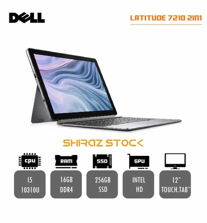 لپ تاپ استوک DELL Latitude 7210 2-in-1 | i5-10310U | 16GB-DDR4 | 256GB-SSD | 12-Touch.Tablet