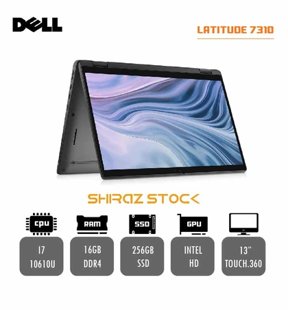 لپ تاپ استوک DELL Latitude 7310 | i7-10610U | 16GB-DDR4 | 256GB-SSD | INTEL HD | 13-TOUCH.360