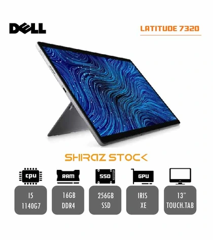 لپ تاپ استوک DELL LATITUDE 7320  | i5-1140G7 | 16GB-DDR4 | 256GB-SSD | IRIS XE | 13 touch.tab