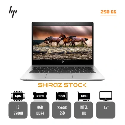 لپ تاپ استوک HP  250 G6 | I5-7200U | 8GB-DDR4 | 256GB-SSD | INTEL HD | 15