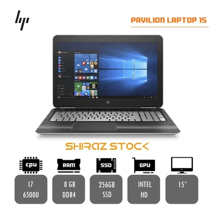لپ تاپ استوک HP PAVILION LAPTOP 15  | i7-6500U | 8GB-DDR4 | 256GB-SSD | INTEL HD | 15