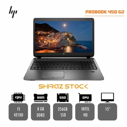 لپ تاپ استوک HP ProBook 450 G2 | I5-4210U | 8GB-DDR3L | 256GB-SSD | INTEL HD | 15