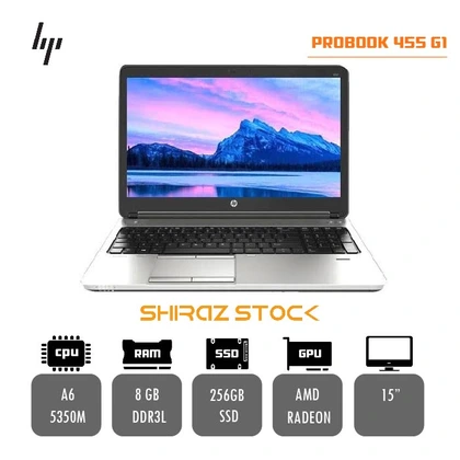 لپ تاپ استوک HP ProBook 455 G1 | A6-5350M | 8GB-DDR3L | 256GB-SSD | AMD RADEON | 15