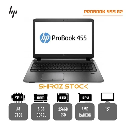 لپ تاپ استوک HP ProBook 455 G2 | A8-7100U | 8GB-DDR3L | 256GB-SSD | AMD RADEON   | 15