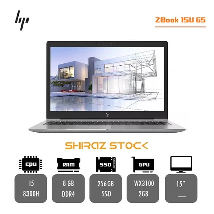 لپ تاپ استوک HP ZBook 15U G5 | i5-8300H | 8GB-DDR4 | 256GB-SSD | AMD RADEON PRO WX 3100-2GB  | 15