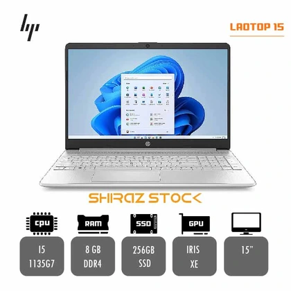 لپ تاپ استوک HP LAPTOP 15  | i5-1135G7 | 8GB-DDR4 | 256GB-SSD | IRIS XE | 15