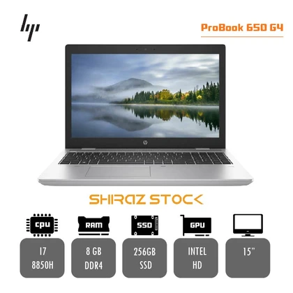 لپ تاپ استوک HP ProBook 650 G4 | i7-8850H | 8GB-DDR4 | 256GB-SSD | 15