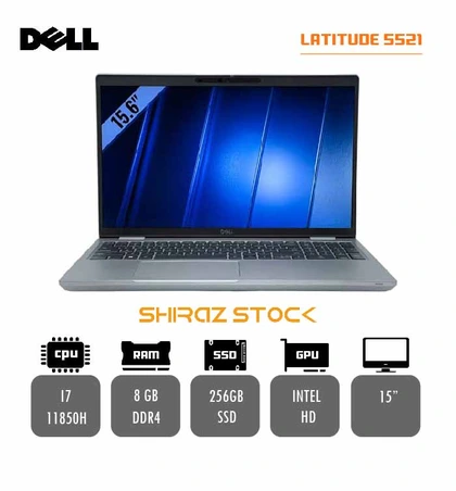 لپ تاپ استوک DELL Latitude 5521 | i7-11850H | 8GB-DDR4 | 256GB | INTEL HD | 15