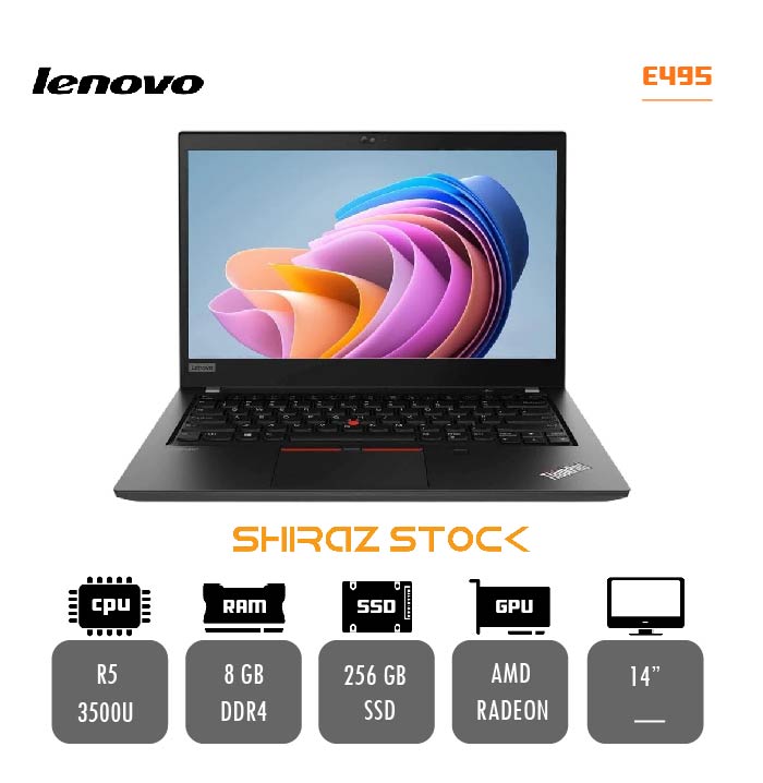 لپ تاپ استوک "LENOVO Thinkpad E495| R5- 3500U | 8GB-DDR4 | 256GB-SSD | 14