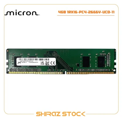 رم کامپیوتر استوک اورجینال برند MICRON فرکانس PC4-2666V حافظه 4GB